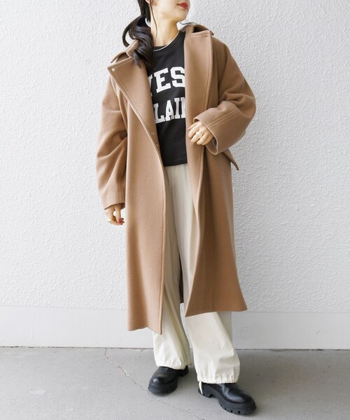 セール】SHIPS any: バルマカーン コクーン コート2 23AW（ステン