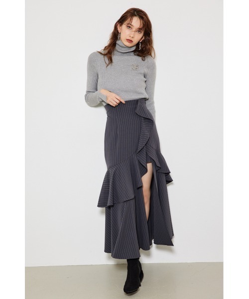 rienda（リエンダ）の「フリルスリットハイウエストスコートショート