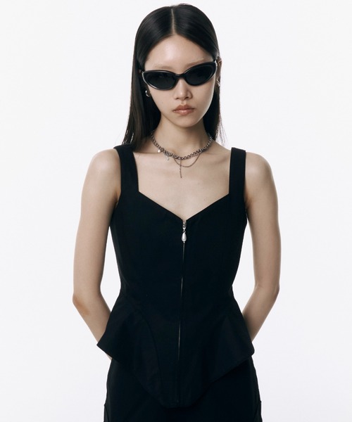 セール】LAYERED PEPURUM TOPS/レイヤードペプラムトップス（Tシャツ