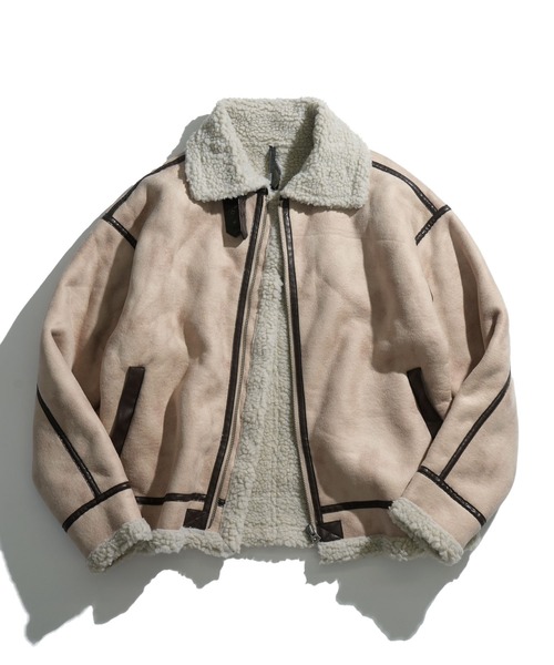 セール】フェイクレザー パイピング フェイクムートン B3 ボア