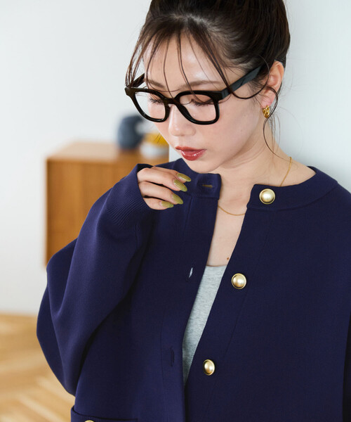 セール】限定展開 金ボタン ニット カーディガン（カーディガン/ボレロ