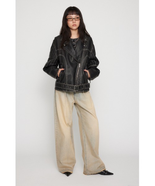 BELTED OVER VINTAGE ジャケット（ライダースジャケット）｜LAGUA GEM