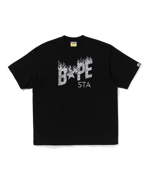 WILD LEOPARD PATTERN BAPE STA LOGO RELAXED FIT TEE（Tシャツ
