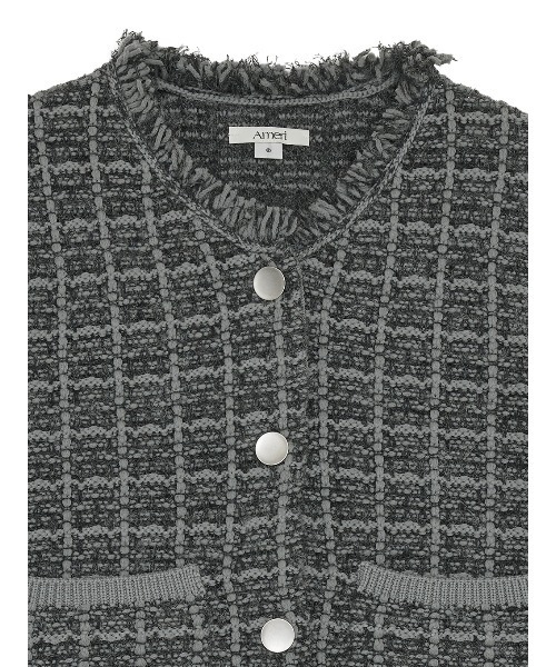 ZOZOTOWN限定 ＞ SQUARE TWEED KNIT JACKET（ニット/セーター）｜Ameri