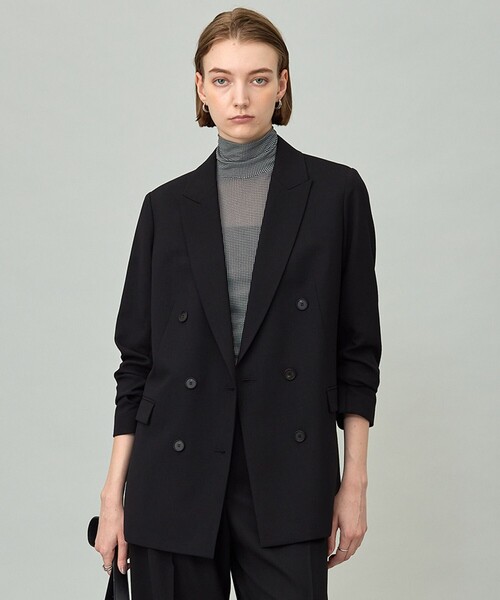 セール】ウール2WAYストレッチ ダブルブレストジャケット（テーラード