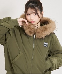 ジャケット/アウター（グリーン・カーキ/緑色系・フェイクファー