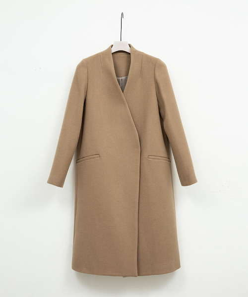 Vネックノーカラーコート（ノーカラーコート）｜UNITED TOKYO