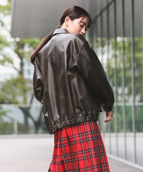 Ray BEAMS（レイビームス）の「フェイクレザー フライト ジャケット