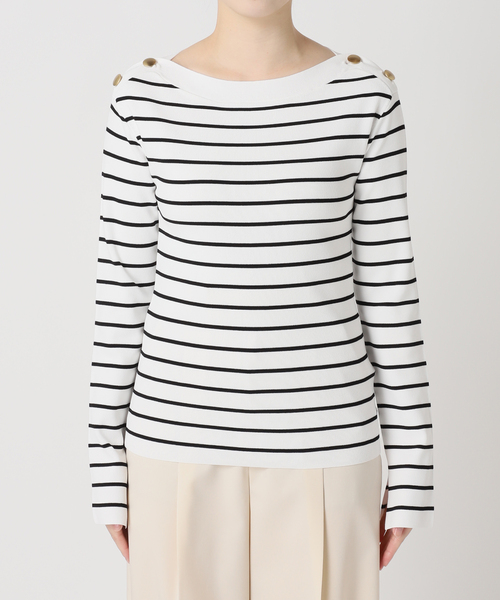 ショルダーボタンニットプルオーバー（ニット/セーター）｜NOBLE