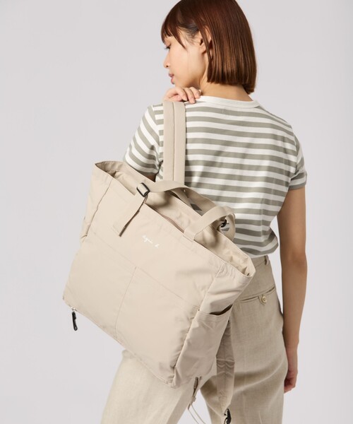 ロゴ ペアレンツバッグ マザーズバッグ（マザーズバッグ）｜agnes b