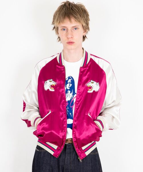 HYSTERIC GLAMOUR スカジャン レッド ビンテージ バイクガール