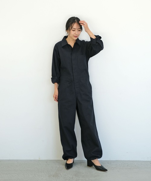 AKTE（アクテ）の「ヘリンボーンジャンプスーツ（つなぎ