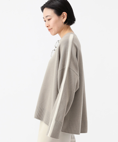 AP STUDIO（エーピーストゥディオ）の「ラインニットプルオーバー