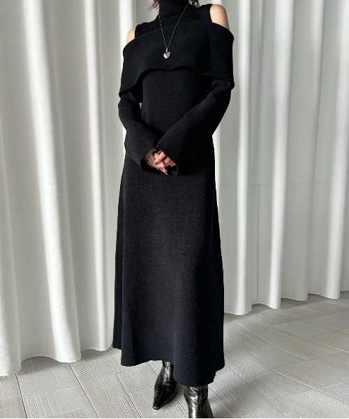 Ameri（アメリ）の「UND OFF SHOULDER KNIT DRESS（ワンピース）」 - WEAR