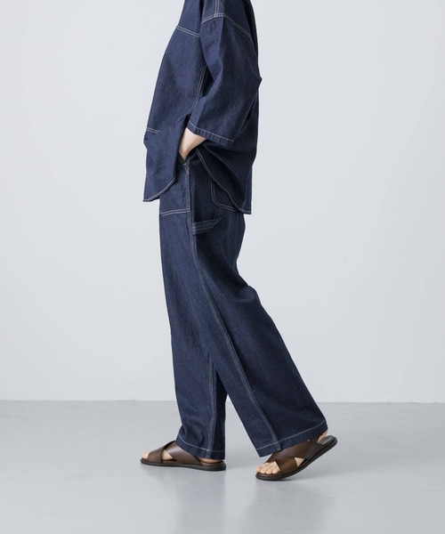 かぐれ（カグレ）の「コットンリネンデニムペインターパンツ（デニム
