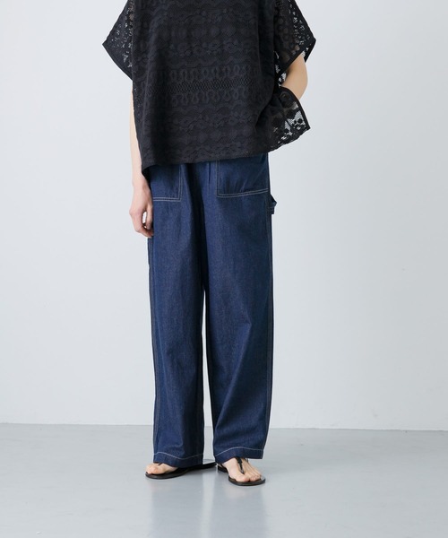 かぐれ（カグレ）の「コットンリネンデニムペインターパンツ（デニム