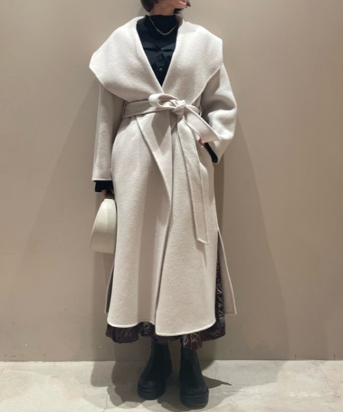 FRAY I.D（フレイアイディー）の「ワイドショールカラーリバーコート