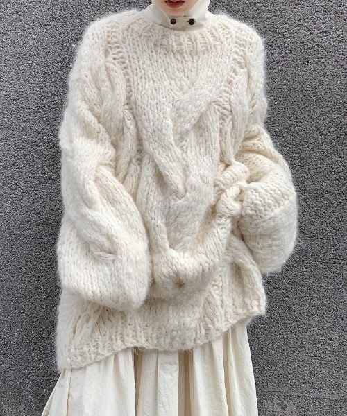 CASA FLINE（カーサフライン）の「ハンドニットプルオーバー（ニット