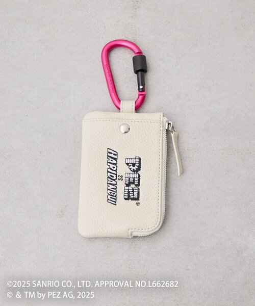 はぴだんぶい×PEZ(ペッツ) ×ear】本革/カラビナ付きパス＆キーケース