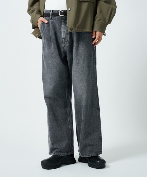 superNova./スーパーノヴァ】Selvedge wide jeans-Vintage wash
