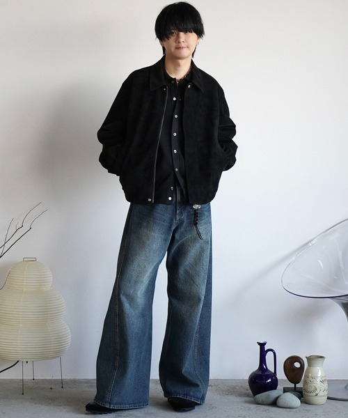 WYM LIDNM（ウィム バイ リドム）の「FAUX SUEDE ZIP BLOUSON