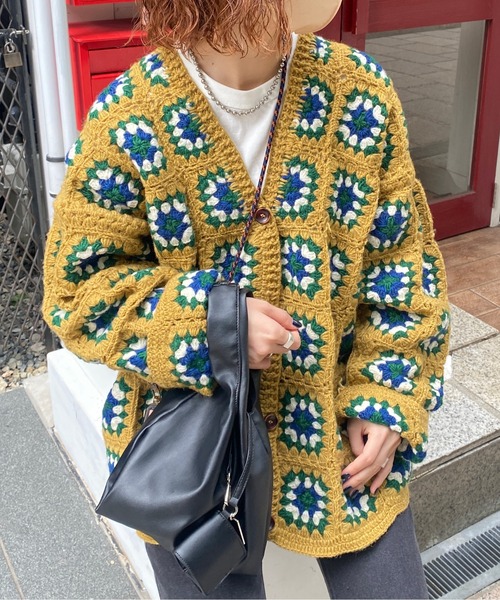 CPCM（シーピーシーエム）の「クロシェ編みカーディガン（カーディガン