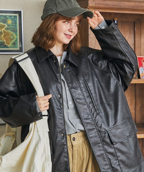 MONO-MART LADY'S（モノマートレディース）の「フェイクレザーオーバー