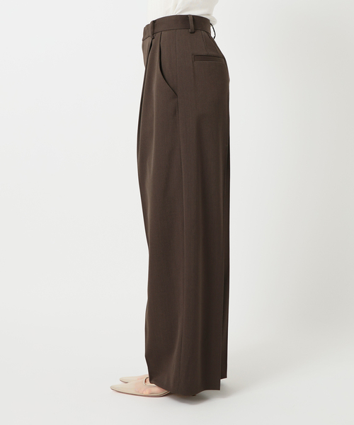 セール】One Tuck Straight Wide パンツ（スラックス）｜Plage
