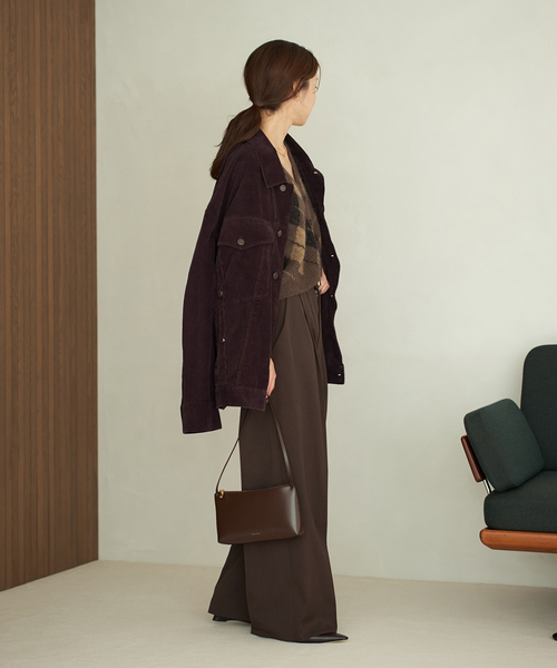 セール】One Tuck Straight Wide パンツ（スラックス）｜Plage