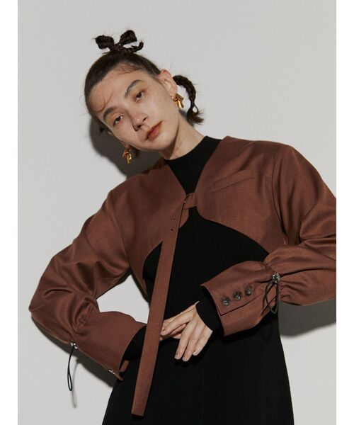 UN3D.（アンスリード）の「クロップドジャケット（ノーカラー