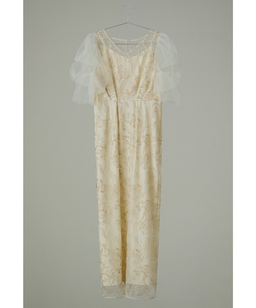 セール】フラフィースリーブペンシルドレス 結婚式 パーティードレス