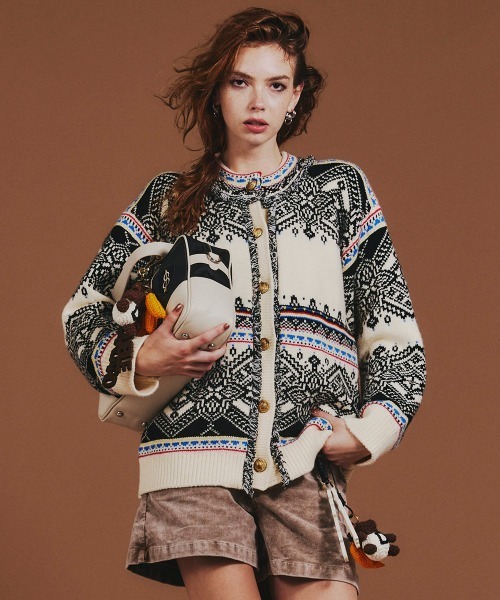 セール】ノルディックハイネックガウン（ニット/セーター）｜DOUBLE