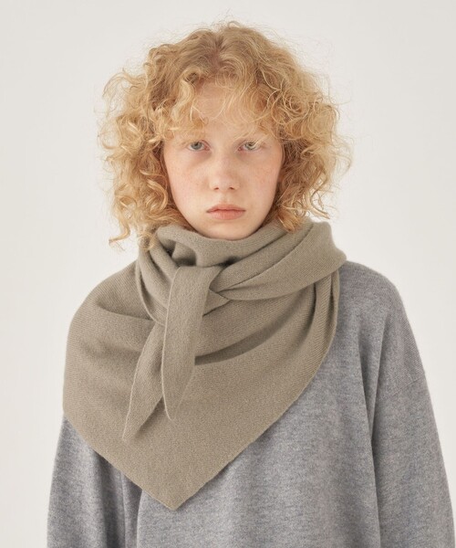 セール】ASAUCE MELER シームレス トライアングル ニット ストール