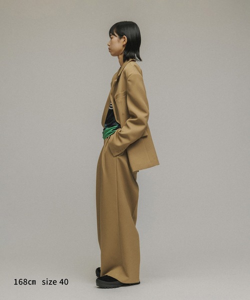 セール】【SUSTAINABLE】BOXY SINGLE BREASTED JACKET（テーラード
