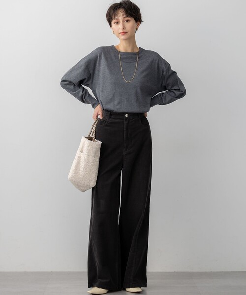 セール】コットン コーデュロイ ワイド パンツ（その他パンツ）｜23区