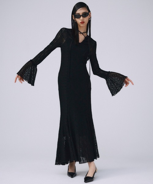 BELLSLEEVE LACE DRESS/ベルスリーブレースドレス（ワンピース）｜JOSE