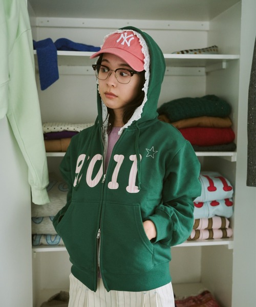 NO.9011☆gull zip hoodie**芽心（パーカー）｜common gull products