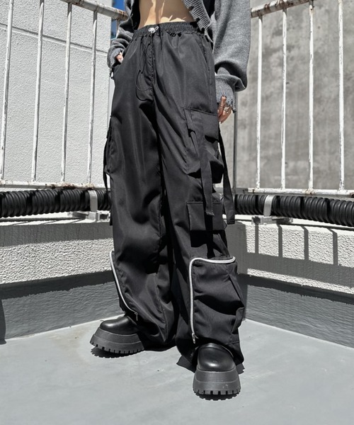 セール】【LVEU.】ジッパーポケットデザインカーゴパンツ / ボトムス