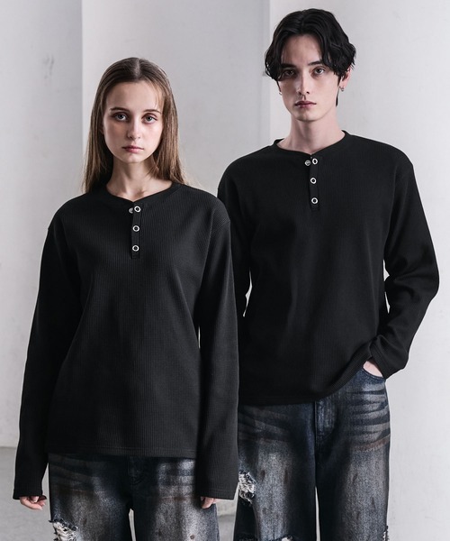 CLEL】Functionary Thermal Henley Neck T-Shirt / ファンクショナリー