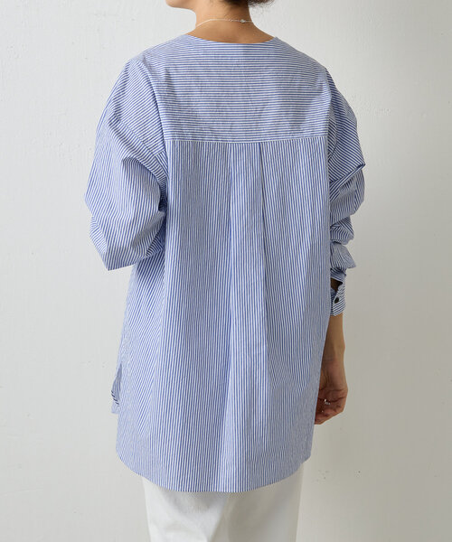 未使用品 BEARDSLEY スクエアネックボタンシャツ F ブラック BEARDSLEY