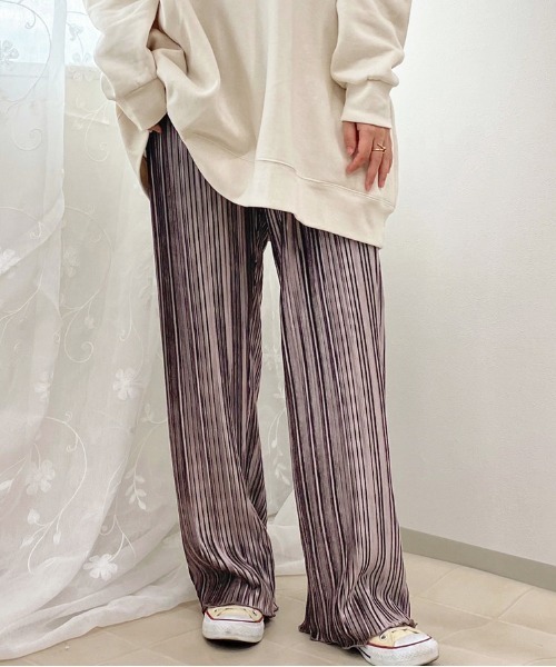 セール】ベロアプリーツパンツ【ZOZOTOWN限定アイテム】（その他パンツ