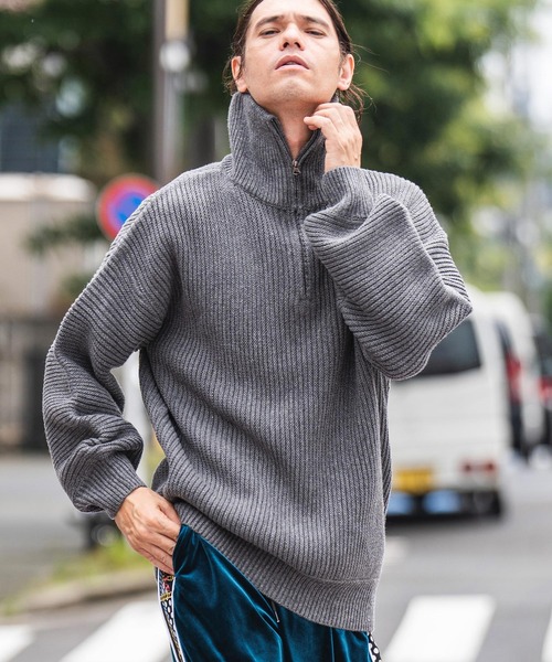 CAMBIO（カンビオ）の「mn2800- ハイネックハーフジップニット（ニット