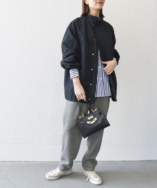 セール】SHIPS any:〈洗濯機可能〉スタンドカラー ナイロン モンスター