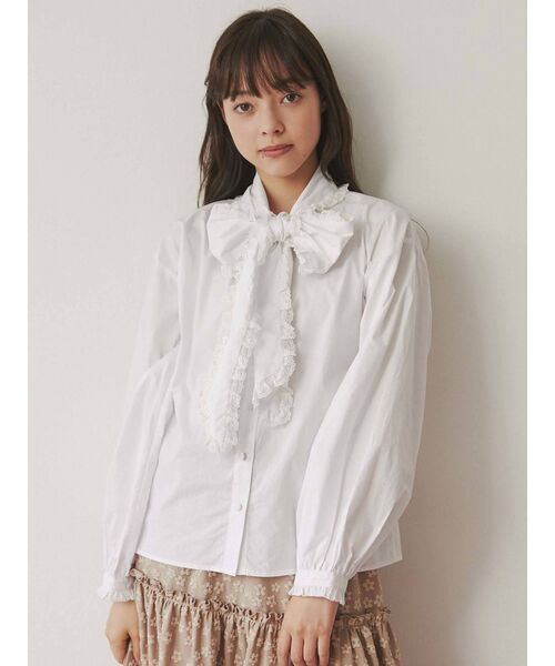 merry jenny（メリージェニー）の「フリルリボンボウタイブラウス