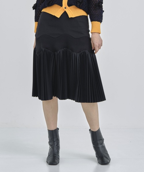 TOGA PULLA/トーガプルラ】Taffeta pleats skirt/タフタプリーツ