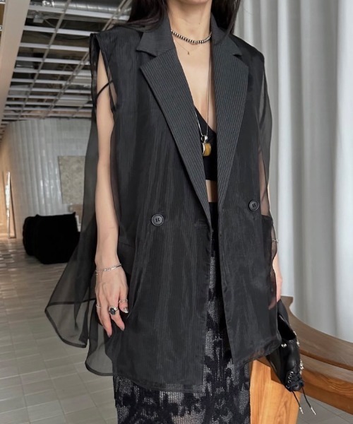 Ameri（アメリ）の「MEDI SHEER DOCKING LADY LIKE VEST（ベスト