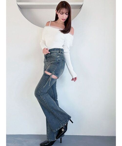 RESEXXY（リゼクシー）の「【追加生産分】カットアウトリボンデニム