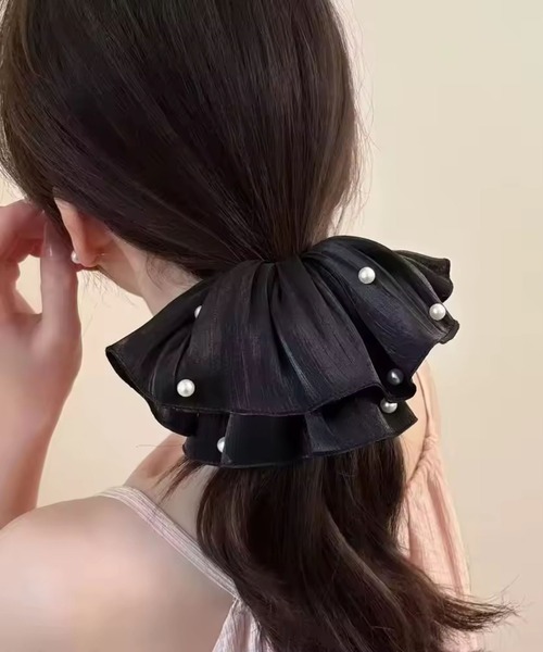 ♡*す様 週末限定 acca 黒 シュシュ ビジュー ♡*す様 週末限定 acca