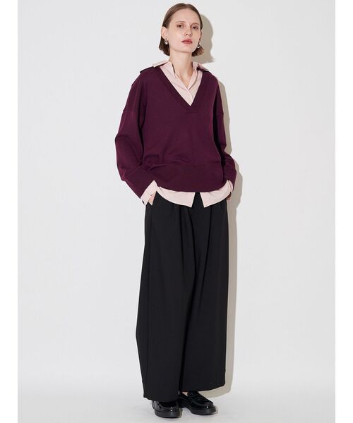 ELENDEEK（エレンディーク）の「シャツドッキングスキッパーニット