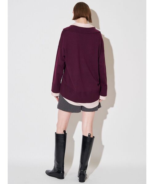 ELENDEEK（エレンディーク）の「シャツドッキングスキッパーニット